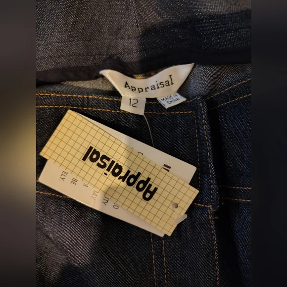 Raw Denim Nwt Appraisal Brand Hi Waist High Rise Blue Jeans Size 12 USA Women - Picture 3 of 14